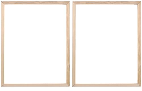 Luxshiny 8pcs DIY Wooden Frame Canvas Stretcher Bars 40x50 cm | Interlocking Tenon Joints No Glue Required | Solid Wood Strips Kit for Paint by Numbers Artwork Canvas Paintings