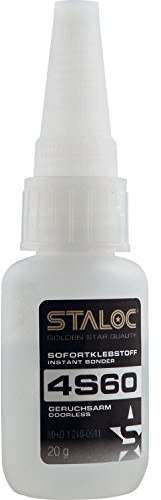 STALOC Sofortklebstoff 4S60 | Sekundenkleber | geruchlos | Modellbau-Kleber | für Kunststoff, Metall… | 20 g