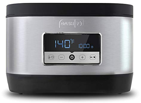 DASH Chef Series Sous Vide, acero inoxidable, negro y gris plateado