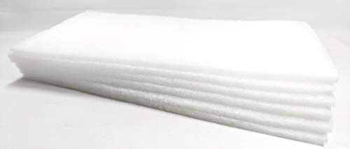 Aquarium Filter Media Cut to Fit Bulk 6 Pieces 10x 20x 1/2 Bonded Polyester Fiber for Aquarium Ponds Aquatic Garden Fountain Filter Pad