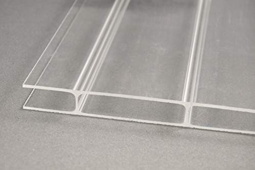 Acryl-Stegplatten 16mm, klar, 64mm Stegabstand, No Drop Beschichtung 980mm x 2000mm (B x T)
