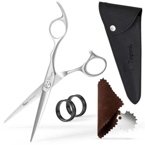 Fagaci Hairdressing Scissors Professional 5” Extremely Sharp Blades, Fine Cutting 440C Steel, Professional Hair Scissors for Women & Men, Barber Hair Cutting Shears