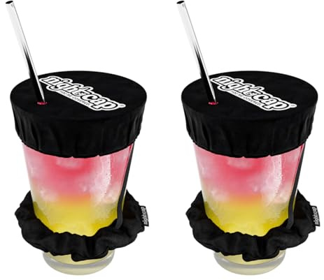 NightCap Drink Cover Scrunchie, Reusable Cup & Glass Protector, 2 Pack