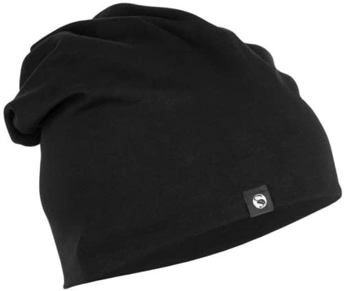 GORRO NEGRO de Algodón para Hombre o Mujer | Accesorios para Deportes de Invierno | Complemento de Abrigo ideal para Senderismo Nieve Esquiar y Running | Gorros Térmicos Unisex de Talla Única