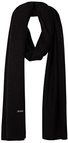Bovari 100% Kaschmir Schal - Damen und Herren - Strick-Schal in Premium Qualität - kuschelweich und warm (Schwarz)