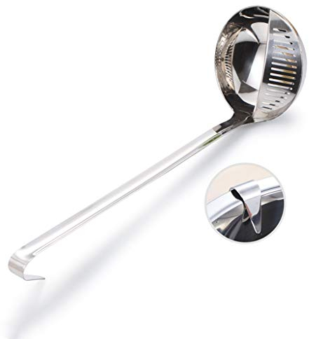 Yalych avec Filtre Passoire INOX Louche 11.8 Ihes Cuillère Polyvalente Cuillères de Table