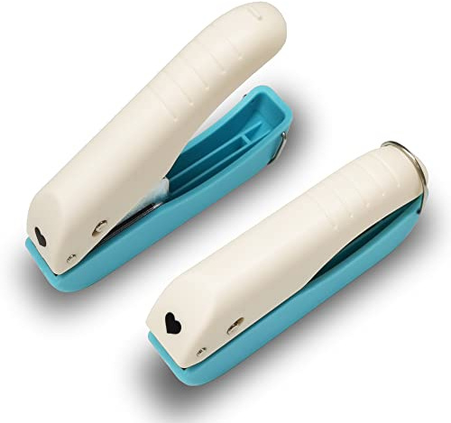 VSREI Handheld Hole Punch Mini Paper Stanzer with Soft Grip, Heart/Herz Shape, for Paper Labels Photo Clothing Ticket DIY School DIY Crafts Scrapbook Notebook Card Making - Herzform 6.4 mm