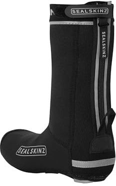 SEALSKINZ | Hempton | Unisex All Weather Water-Repellent Cycle Overshoe for Extreme Weather | Cycling Accessories | Easy to Adjust Black