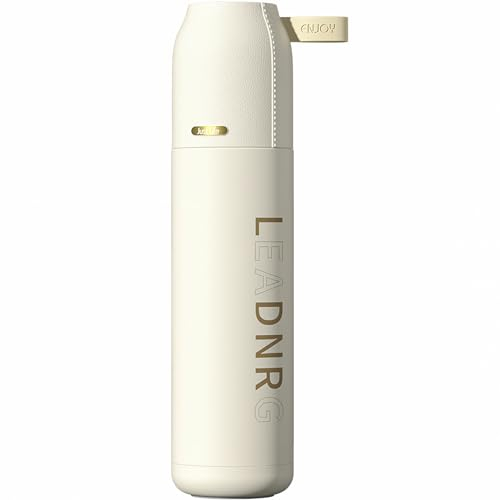 KAOTPO Thermoskanne 500ml Edelstahl Mit Becher, Auslaufsichere Thermobecher mit Trinkbecher für unterwegs, Doppelwandig Isolierflasche… (Weiß)