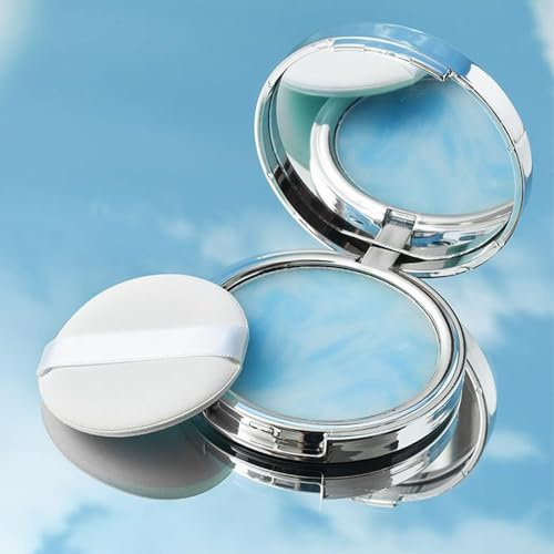 Oil Control Jelly Pressed Powder Setting Powder with Puff, Waterproof & Powder Free Face Makeup Base for Flawless Matte Finish