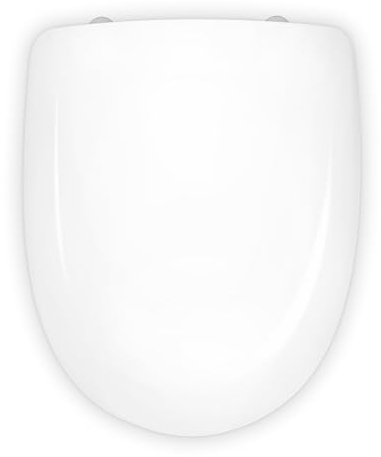 TAPA WC COMPATIBLE ODEON JACOB DELAFON | FÁCIL INSTALACIÓN Y LIMPIEZA | BISAGRA ACERO INOX | MATERIALES DE CALIDAD | ASIENTO INODORO MUY RESISTENTE | BLANCO | 43 x 36 x 4,5 cm
