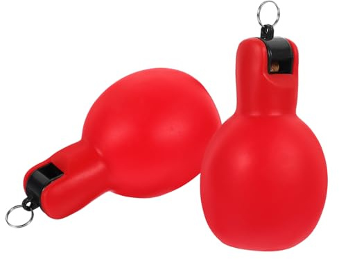 POPETPOP Sifflet à Pression D'extérieur en PVC Rouge, 2 Pièces, Petit Sifflet Portable pour Camping et Activités en Plein Air, Multifonction et Design Lumineux