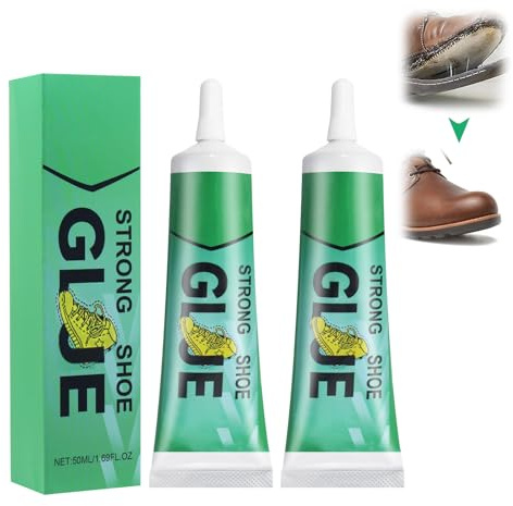 HASAIKA® Colle Chaussures, 2 pièces Colle de Réparation de Chaussures pour réparer les chaussures de sport, les chaussures en cuir, les bottes, les sandales, 50 ml