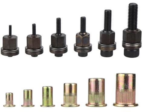 Muuoeou Nietmuttern-Werkzeug, Bohradapter, M3//M5/M6/M8/M10, Manuelle Nietzange mit Gewinde, Elektrisch, Manuell, Schnurlos