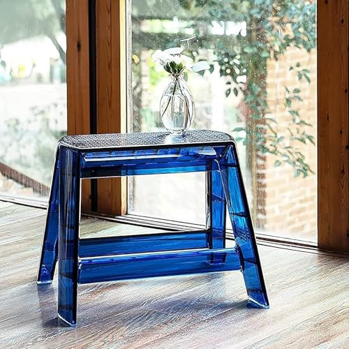 XCHSXYL Marchepied Pliable en Acrylique pour Adultes, Chaise Portable à 1 Marche pour Petits espaces, Design Transparent, idéal pour Une Utilisation en intérieur/extérieur, Parfait pour la Cuisine,