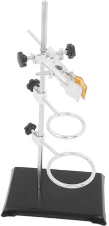 Zerodeko Laboratory Ring Stand Adjustable Iron Support Stand 40cm Black