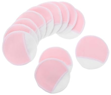 Mikinona 12pièces Serviettes Démaquillantes Réutilisables Fibre De Lingettes Lavables Pour Maquillage Et Pour Visage Rose