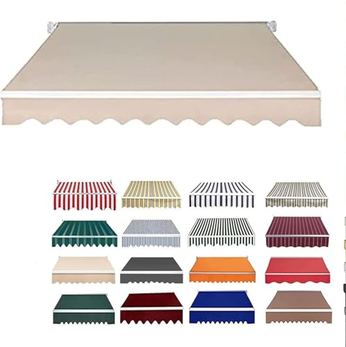 Tessuto di Ricambio per Tenda da Sole da Giardino con Retrattile Manuale, per Patio, Terrazzo, Esterno, Giardino Telo di Ricambio per Tenda Parasole Retrattile,03,12.5x6.6FT/380x200CM