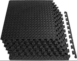 GAM Interlocking Flooring Tiles Exercise Mats | 6 Pcs Non-Slip Rubber Cushion EVA Foam for Floor Gyms, Tent & Camping Carpet, Gym Mats for Home, Garage Floor Tiles (60x60cm)