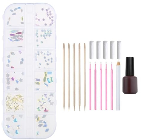 Laikoutd Dentaire Dentaire Ensemble De Bijoux Dent Gemmes Pierres Dentaires Colorées Décorations Dents À La Mode Pour Les Femmes Ensemble Décoration D'Ongles