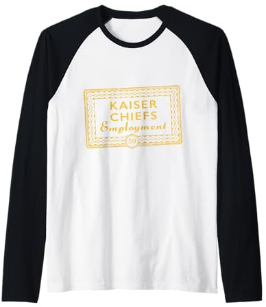 Official Kaiser Chiefs Employment Logo Indie Rock Band Raglan Baseball Tee