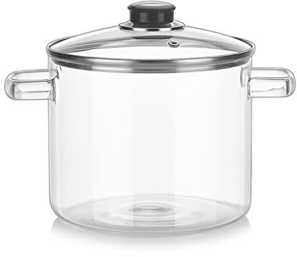 Instant Noodle Pot Household Pot Stock Pot Braised Soup Bucket with Lid Ear Transparent Pot
