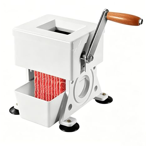 Tritacarne a manovella, professionale, regolabile, 1,5-10 mm, lama in acciaio inox, con vassoio per casa, macelleria