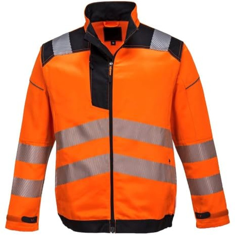 Portwest T500 PW3 Veste de Travail Haute Visibilité Orange/Noir, M