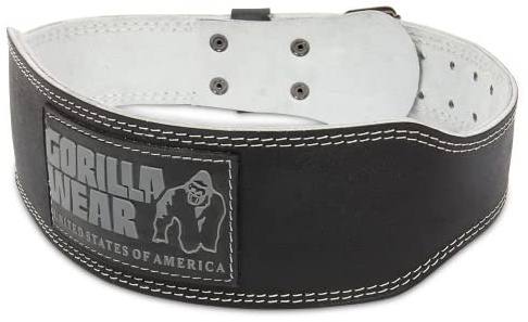 Gorilla Wear 4 Inch Padded Leather Belt - schwarz - Bodybuilding und Fitness Gürtel für Damen und Herren, XXL-3XL