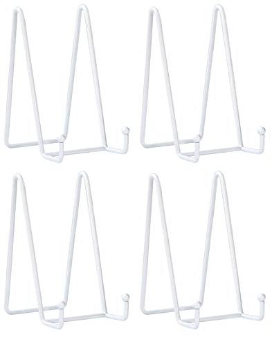 LIONWEI LIONWELI White Decorative Plate Stand Holder Picture Frame Stand Easel Display Stand