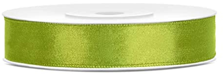 Satinband Apfelgrün 12mm x 25m – Schleifenband | Hellgrünes Geschenkband & Dekoband, reißfest, für Geschenke, Einschulung, Hochzeit, Floristik, Basteln & DIY