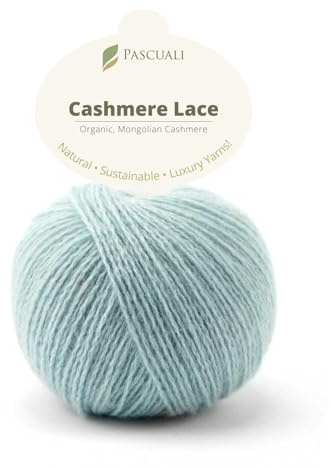 PASCUALI | Bio Cashmere Lace. Strickwolle aus 100% Kaschmirwolle Wolle zum Stricken und Häkeln, 1 Knäuel - 25g - Farbe: Horizont 50