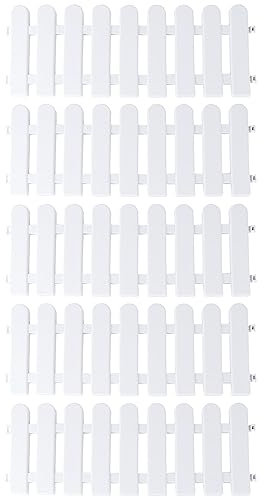 Cabilock 5st Gras Rasenzaun Beetzaun Rasenkante Pflanzenbeet-grenze Gartenzaun Rasen Zierzaun Zaunkante Blumenbeet Grenze Beeteinfassung Randeinfassung Für Den Garten Weiß Kriechen Zubehör