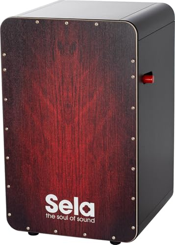 Sela CaSela Black Pro - Red Dragon - Snare Cajon mit On/Off-System und Clap Corners