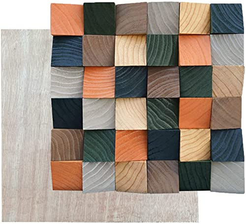 AIKEAIKESI 11,8 x 11,8 x 1,2 Zoll Schallschutz-Wandpaneele, Holz-Akustikpaneele reduzieren deutliches Echo und erhalten Raumlebendigkeit, dekorative Schallpaneele für Wände