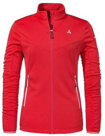 Schöffel Damen Fleece Jacket Svardalen L, schnell trocknende Fleecejacke mit Kragen, funktionales Outdoor Fleece, mit Reißverschluss-Taschen und elastischem Saum, lollipop, 40
