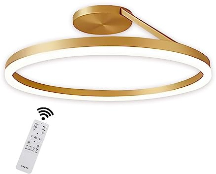 GaoHX Deckenlampe LED Deckenleuchte Rund, Moderne Deckenlampe aus Metall, Wohnzimmerlampe Dimmbar mit 1 Ringen Design aus Acryl Lampe für Schlafzimmer Büro Küche