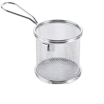 RANRAO Colador de alimentos, cesta de malla para pasta con asa, colador de malla de acero inoxidable para bolas de masa y fideos (D), 1511994416
