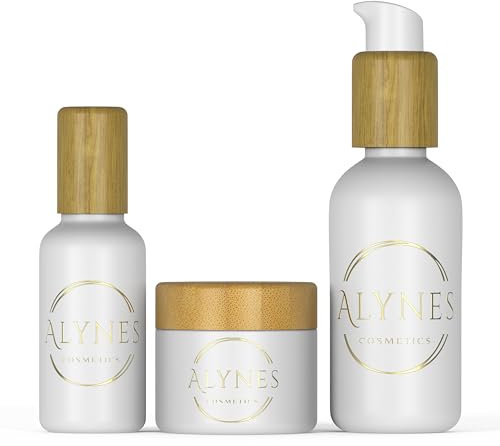 Alynes Set 3 in 1 Crema - Siero - Contorno Occhi - Skin Care Kit Viso Antirughe Idratante con Acido Ialuronico Bava di Lumaca Aloe Vera Vitamina E C per Donna e Uomo Made in Italy Idea Regalo