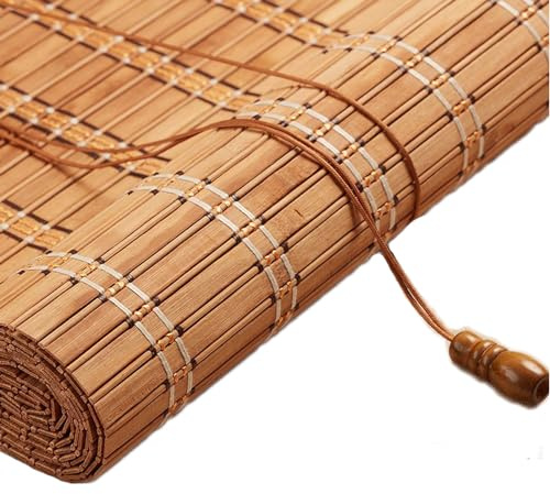 X1NGFU Tenda A Rullo in bambù Naturale,Tapparella Avvolgibile Bamboo Giardino con Ganci,Traspiranti Cortina di bambù,Veneziana per Giardino/Veranda,Personalizzate,Larghezza X Altezza (50cm x 230cm)