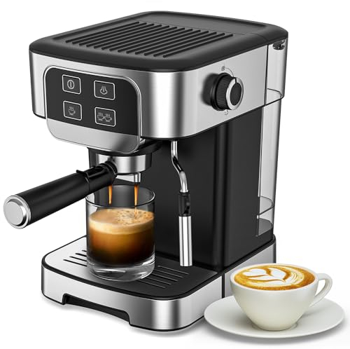 Macchina per caffè espresso ML-KOFY Macchina per caffè espresso professionale con montalatte macchine da caffè espresso semiautomatiche compatte per cappuccino, caffè al latte, regalo per amico