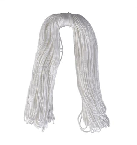 Veemoon 50 Nylonschnurseil elastisches Seil hochfestes Nylonseil Wäscheleinen geflochtenes Nylonseil messgerät gaussmeter whitn Nylon-Seil geflochtenes Seil Weben Vorhang Weiß