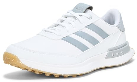 adidas Men's S2G Spikeless 24 Golf Shoes, Footwear White/Halo Silver/Gum 4, 9 UK