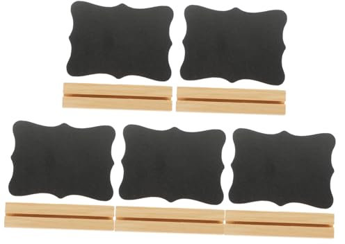 CAXUSD 5stücke Holztafel Mit Doppelseitiger Kreidetafel Für Shop Buffet Kleine Rechteckige Schreibtafel Wiederverwendbare Nachrichtenschilder Für Tischdekoration