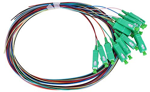 Sonew Cable Flexible de Fibra Monomodo SC, Cable óptico de 12 Núcleos y 0,9 Mm con Alta Estabilidad y repetibilidad; Ideal para Redes Sistemas de Comunicación