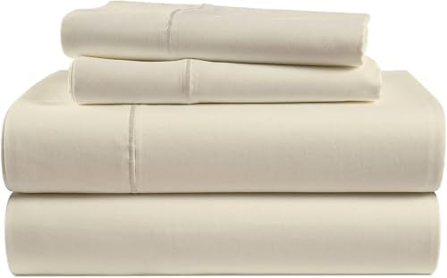 Egylin Juego de sábanas de 800 hilos tamaño king, transpirable, de algodón egipcio puro, súper suave, satén, sábana encimera y 2 fundas de almohada, resistente a las arrugas y a la decoloración