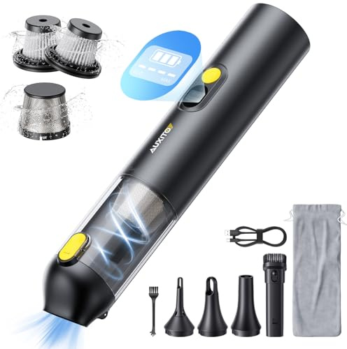 AUXITO Car Vacuum Cleaner Cordless 24000Pa Suction, 30 Minute Run-Time, Blow & Suction 2 in 1, Washable Filter, Handheld Vacuum Cleaner,Portable Mini Hoover for Home, Car, Pet, Office