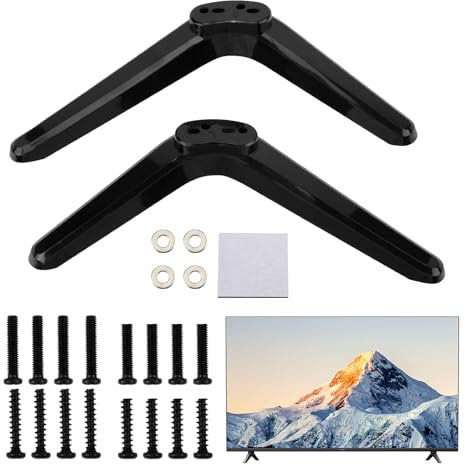 TV Legs Universal TV Stand Legs TV Base Pedestal Feet Stand Mount with Screws Non-Slip Design Quick Assembly Plasma Flat Screen Replacement for Most Table Desk TV Stand 32 40 49 50 55 Inch LCD LED