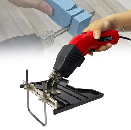 VNATWGOO Taglierina per Schiuma con Coltello Caldo, Taglierina per Polistirolo da 200 W/250 W con Accessori, Utensile per Il Taglio della Schiuma, per Scanalature/Sculture/Tagli,KS200-110V
