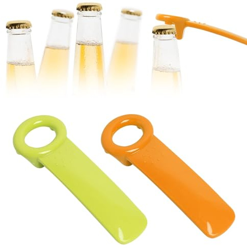 Jarkey Original Easy Jar Schlüsselöffner, 2 Stück Dosendeckelöffner für Arthritis Hände Dosenöffner Arthritis Flasche Bier Öffnen Werkzeug Easy Jar Schlüssel Greifer für ältere Kinder Frauen (Orange +